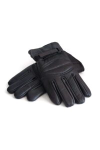 Primosy Durable Men’s Sheep Leather Winter Gloves – Black