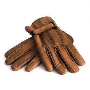 Primosy Durable Men’s Sheep Leather Winter Gloves – Brown