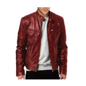Men's Spring Autumn Faux Leather Jacket Biker